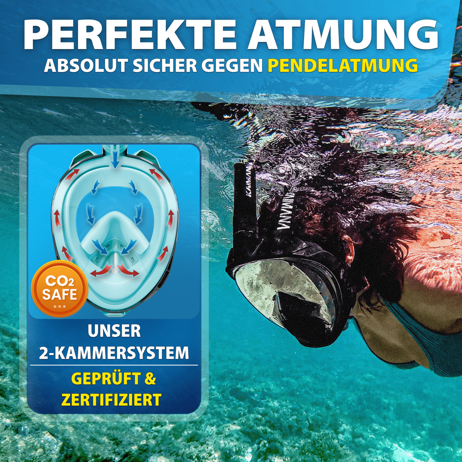 Sea Ventura Pro -Die CO2 sichere Schnorchelmaske