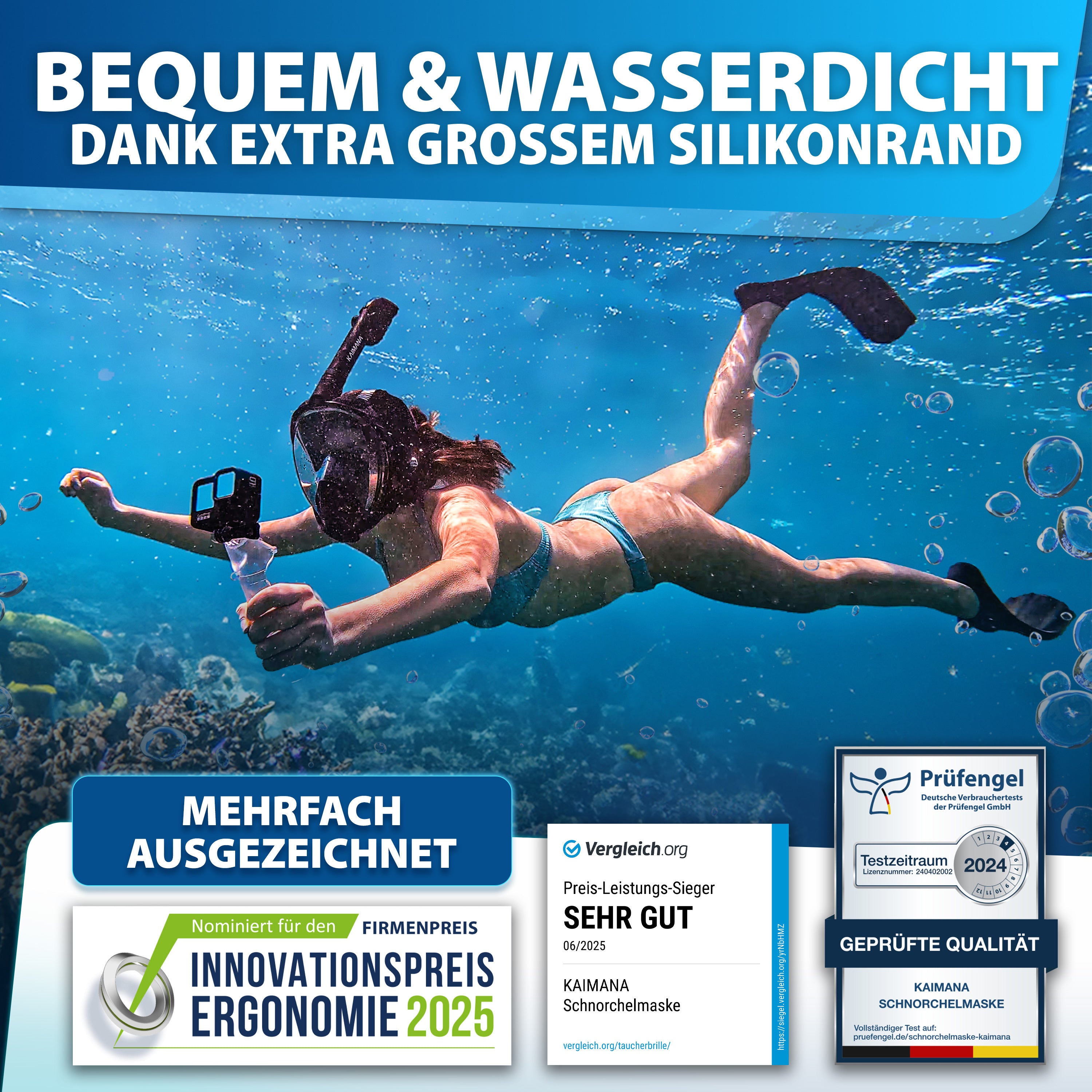 Sea Ventura Pro -Die CO2 sichere Schnorchelmaske